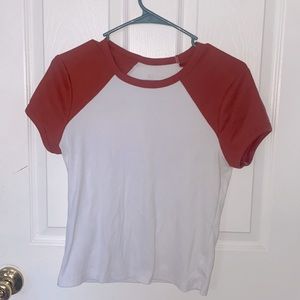 White/orange shirt